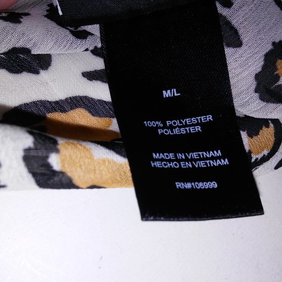 Palisades Beach Club Swim Cover Up Medium Large M/L Sheer Leopard Animal Print S - Picture 10 of 10